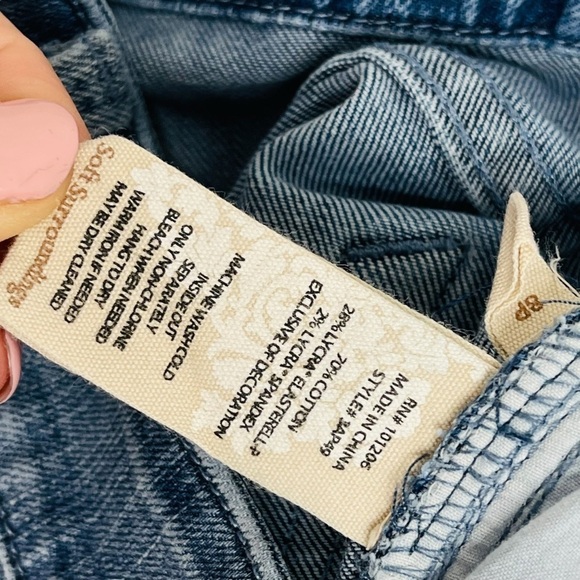 Soft Surroundings Jeans 8 PETITE Blue High Rise Stretch Lace Crochet Hem - Picture 14 of 14